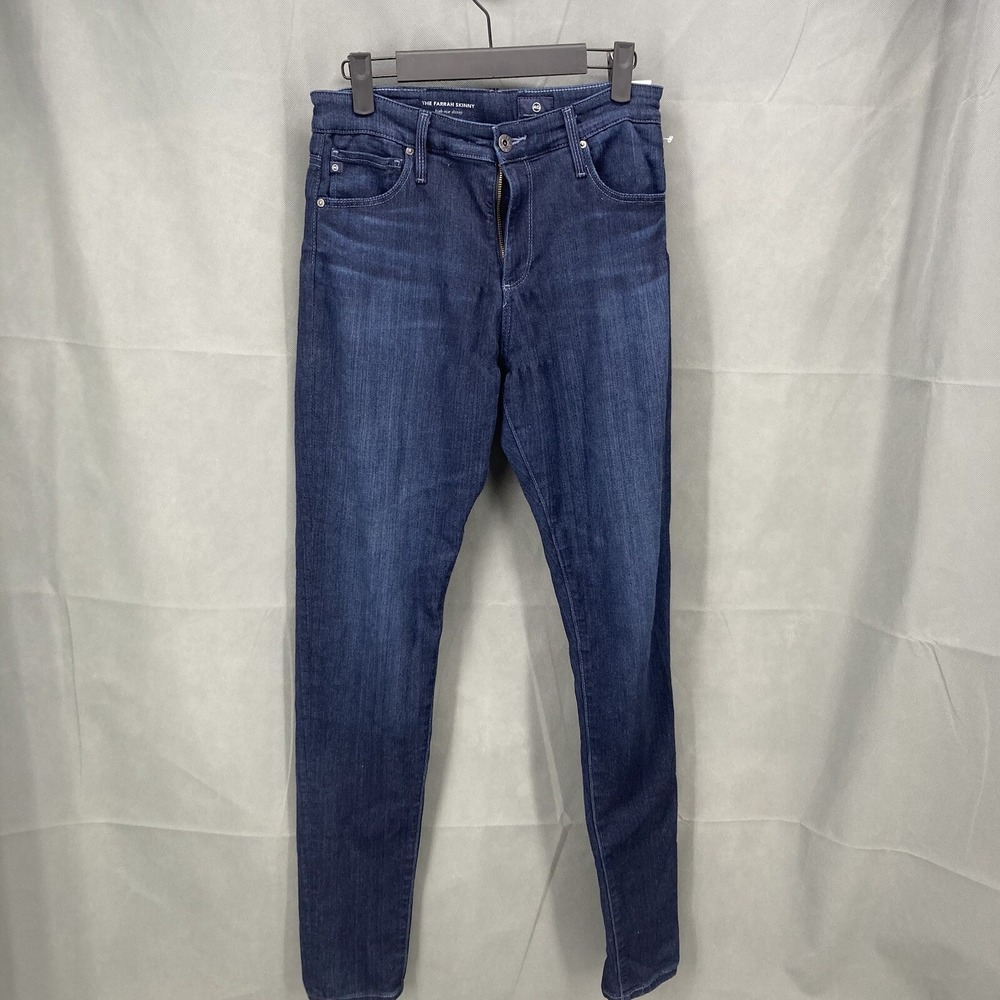 AG Adriano Goldschmied Jeans Womens Sz 28 The Farrah Skinny Ankle High Rise Blue